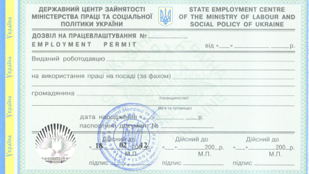 Разрешение на трудоустройство иностранца в Украине